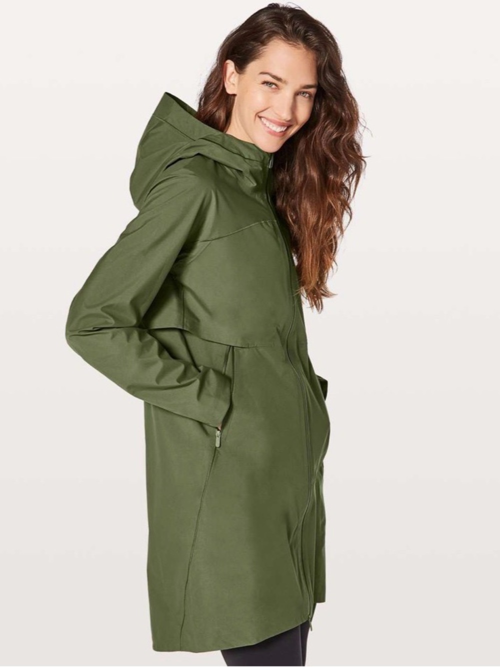 Cloud Crush Rain Jacket, size 12, colour Pesto